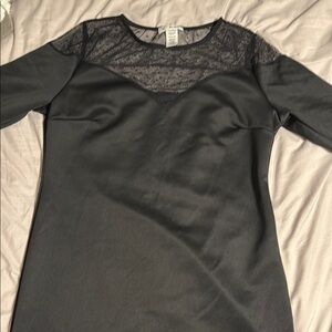 Black Dress with Sheer Detail